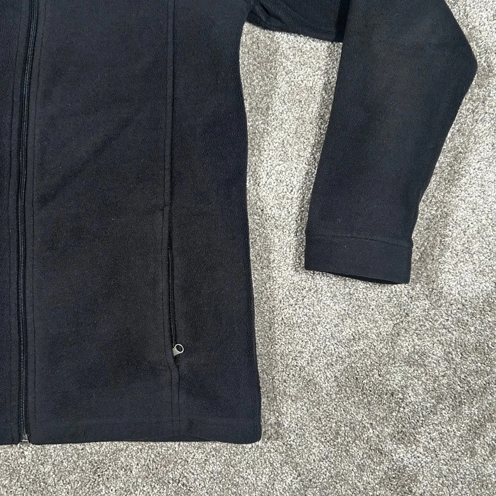 Columbia Boys XL 18/20 Black Full Zip Fleece Jacket Mock Neck Outdoor Layer